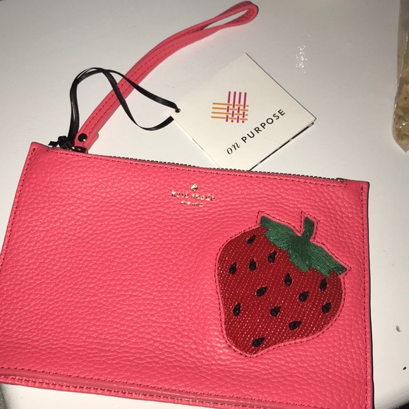 kate spade Bags Kate Spade Strawberry Wristlet Poshmark